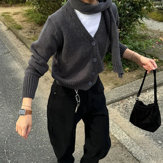 Scarf cardigan