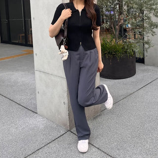 Compact 2-way zip-up