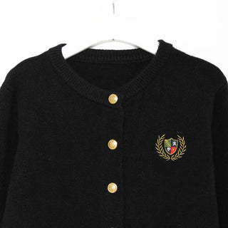 Gold button stitch cardigan