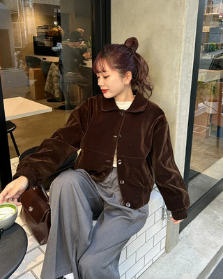 Slit Button Rib Knit