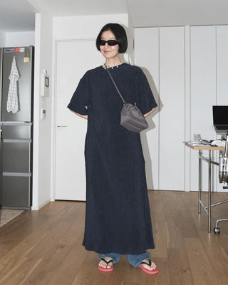 Summer pleated long dress