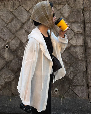 Loose-fit hoodie shirt