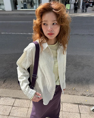 Oversized check shirt