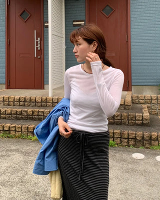 Round neck Tencel T-shirt