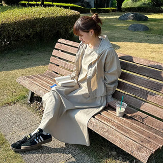 One-piece set with hoodie jacket
