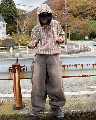 Checkered Anorak Parka