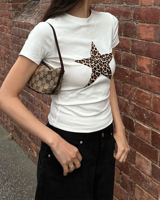 Leopard Star Short-Sleeved T-Shirt