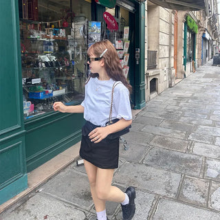Front pocket mini skirt