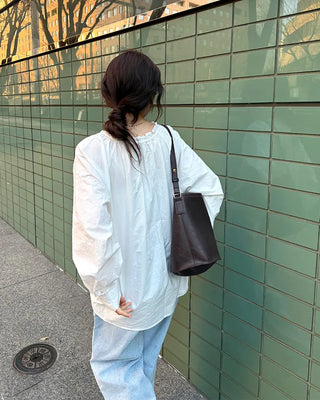 Shirred Ribbon Blouse