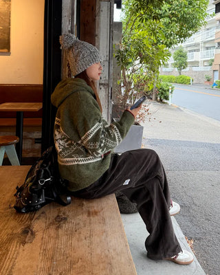 Nordic knit hoodie