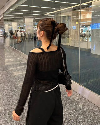 Asymmetrical String Knit