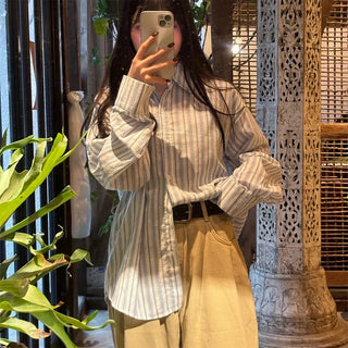 Oversized striped shirt