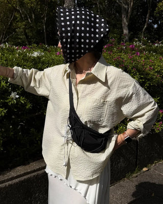 Cotton polka dot scarf
