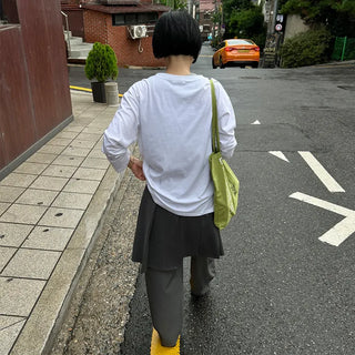 Round Boxy Long-Sleeve T-Shirt