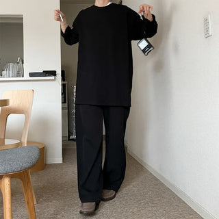 Oversized basic long-sleeved T-shirt
