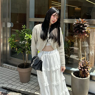 Ribbon Cropped Cardigan