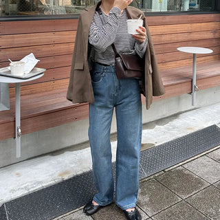 Wide-fit denim pants