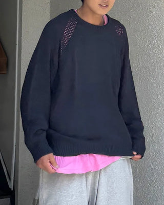 Loose-fit raglan knit