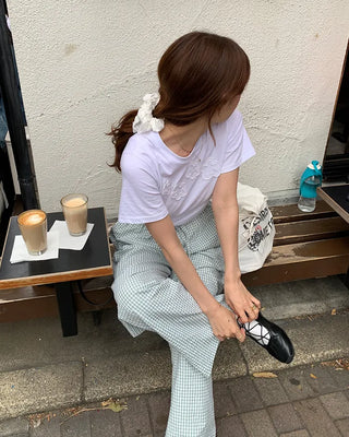 Flower Round Neck Half Sleeve T-Shirt