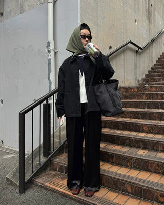 Washed pocket work jacket