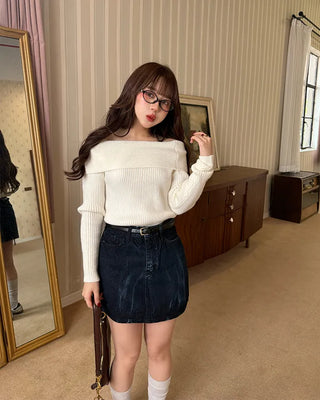 denim mini skirt