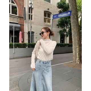 Patterned sheer mellow t-shirt