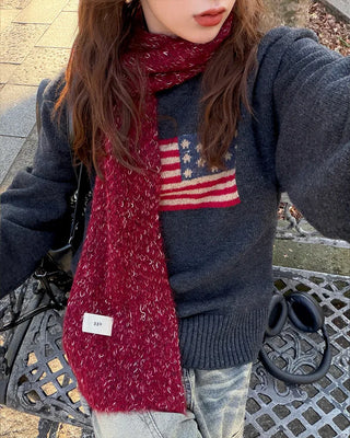 USA Flag Jacquard Knit
