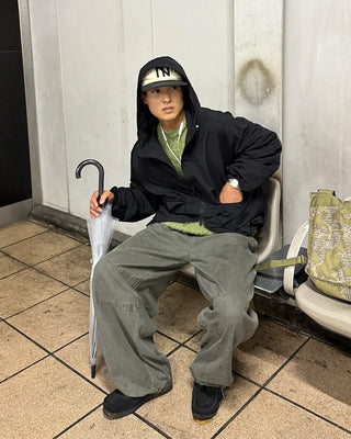 Nylon pocket windbreaker