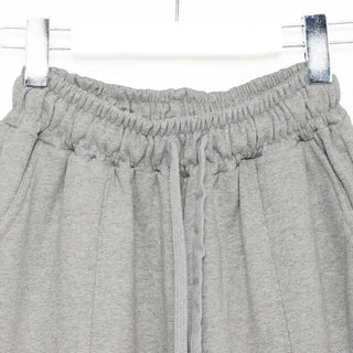 Plain elastic waist sweatpants