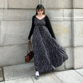 Flower Long Camisole Dress