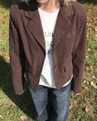 Corduroy short tailored jacket