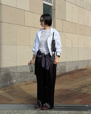 Double-zip cropped hoodie