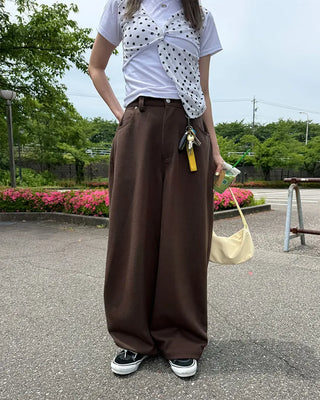 Belt loop wide sweatpants