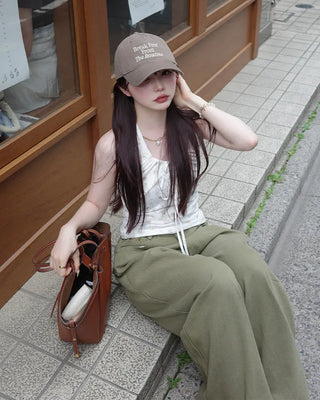 Mini Flower Ribbon Halter Neck Sleeveless