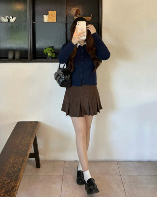 Cable Round Neck Cardigan
