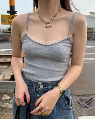 Lace Rib Sleeveless