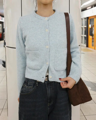 Suede shoulder bag