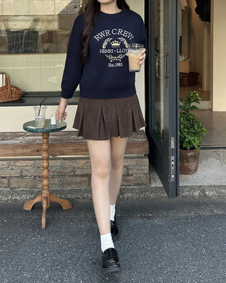 Lettering Round Knit