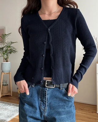 Punching knit ensemble