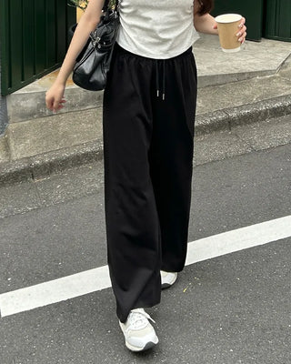 Basic drawstring waist sweatpants