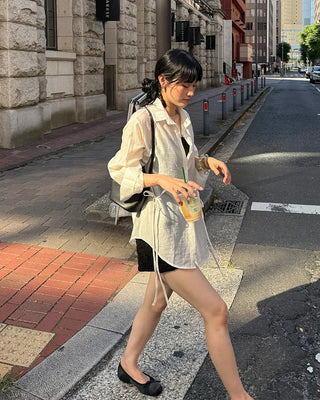 Embossed band shorts