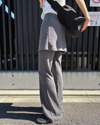 Wrap skirt pants