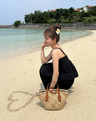 Rattan tote bag