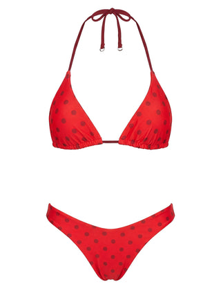 Jenner Reversible Bikini Bottom Red Polka