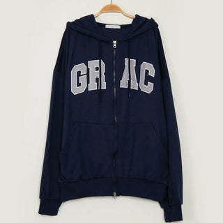 Loose-fit stitched hoodie