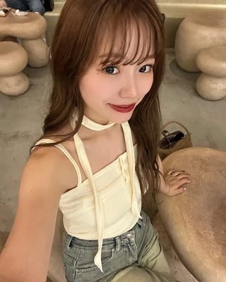 (Set) Button Scarf Sleeveless