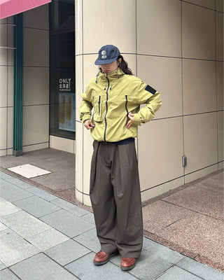 (Unisex) Wrap-design wide-leg slacks