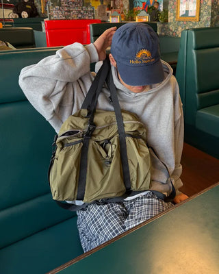 Drawstring Nylon Shoulder Bag