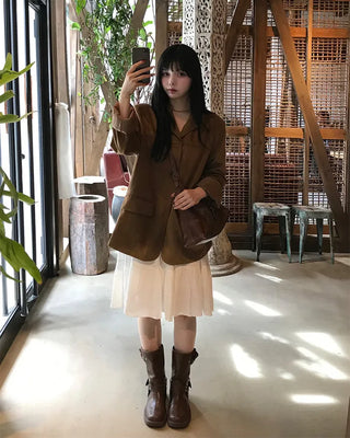 String Gathered Midi Skirt