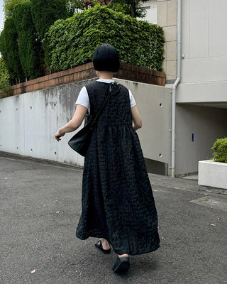 Embossed long dress